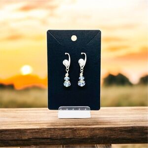 Beautiful Swarovski Crystal Dangle Earrings with Sterling Silver Hooks